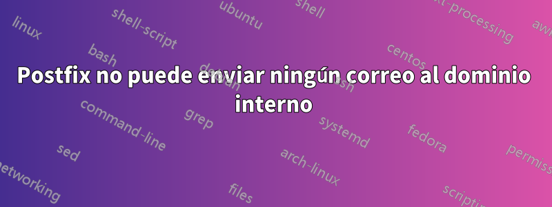 Postfix no puede enviar ningún correo al dominio interno