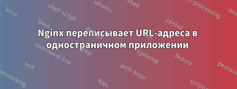 Nginx переписывает URL-адреса в одностраничном приложении