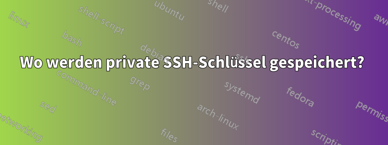 Wo werden private SSH-Schlüssel gespeichert?