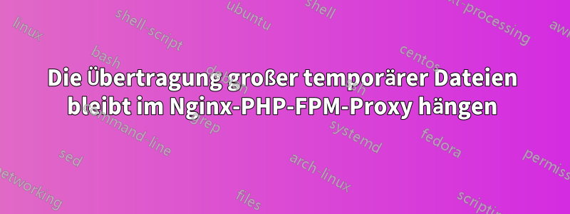 Die Übertragung großer temporärer Dateien bleibt im Nginx-PHP-FPM-Proxy hängen