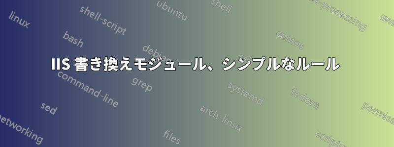 IIS 書き換えモジュール、シンプルなルール