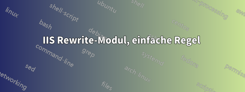 IIS Rewrite-Modul, einfache Regel