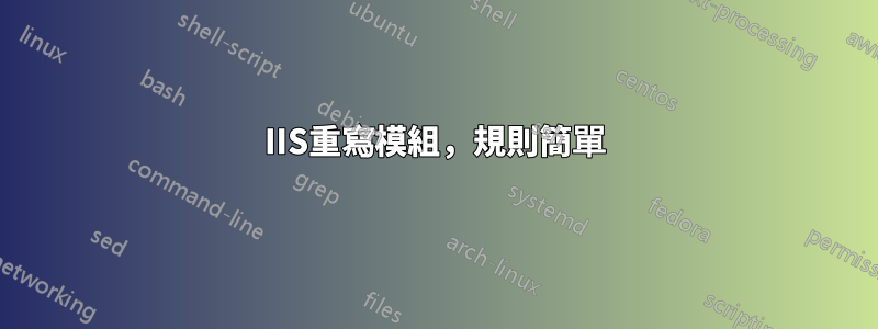 IIS重寫模組，規則簡單