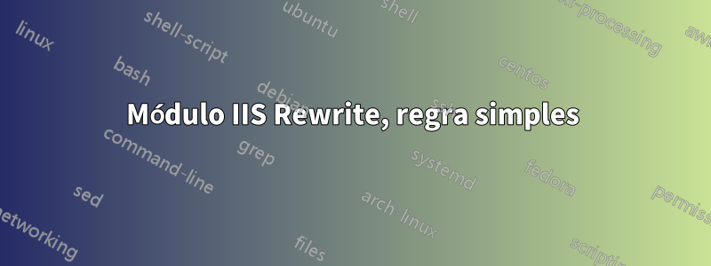 Módulo IIS Rewrite, regra simples