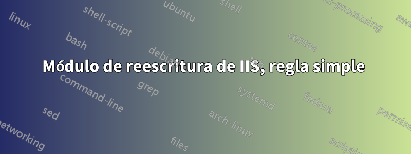 Módulo de reescritura de IIS, regla simple