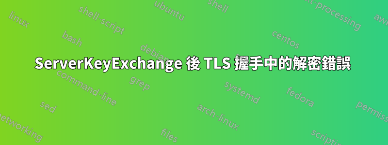 ServerKeyExchange 後 TLS 握手中的解密錯誤