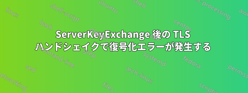 ServerKeyExchange 後の TLS ハンドシェイクで復号化エラーが発生する