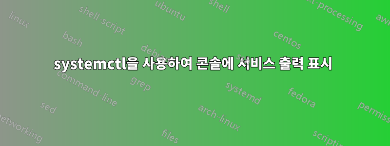 systemctl을 사용하여 콘솔에 서비스 출력 표시