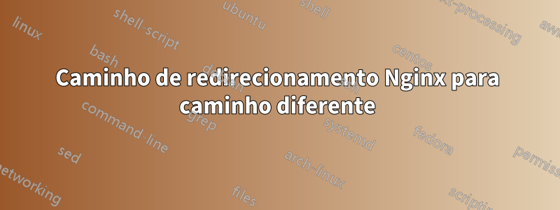 Caminho de redirecionamento Nginx para caminho diferente