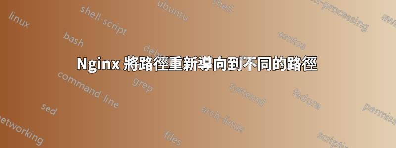Nginx 將路徑重新導向到不同的路徑