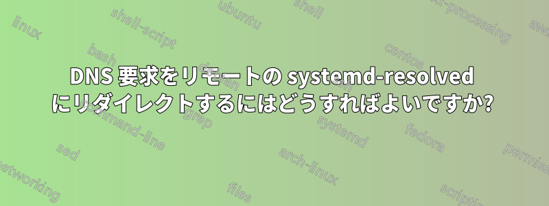 DNS 要求をリモートの systemd-resolved にリダイレクトするにはどうすればよいですか?