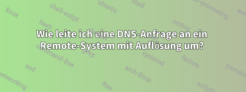 Wie leite ich eine DNS-Anfrage an ein Remote-System mit Auflösung um?