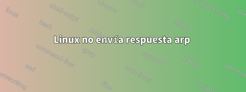 Linux no envía respuesta arp