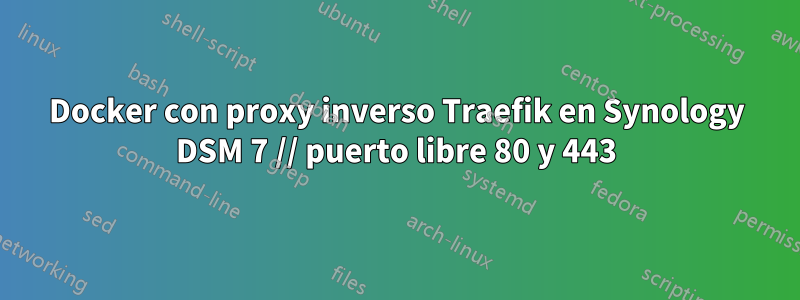 Docker con proxy inverso Traefik en Synology DSM 7 // puerto libre 80 y 443