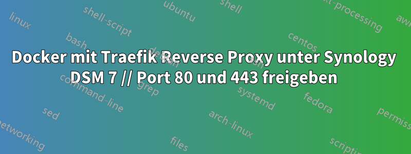 Docker mit Traefik Reverse Proxy unter Synology DSM 7 // Port 80 und 443 freigeben