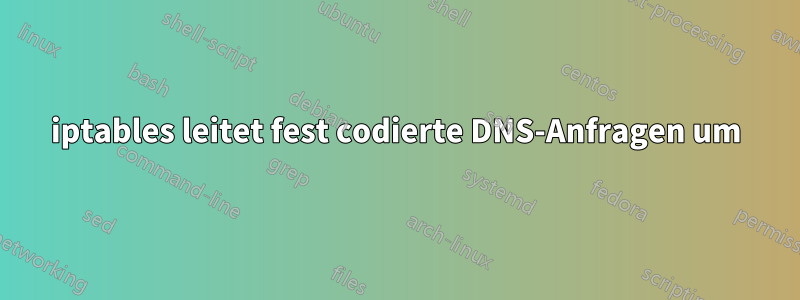 iptables leitet fest codierte DNS-Anfragen um