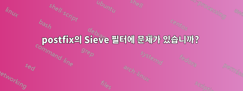 postfix의 Sieve 필터에 문제가 있습니까?