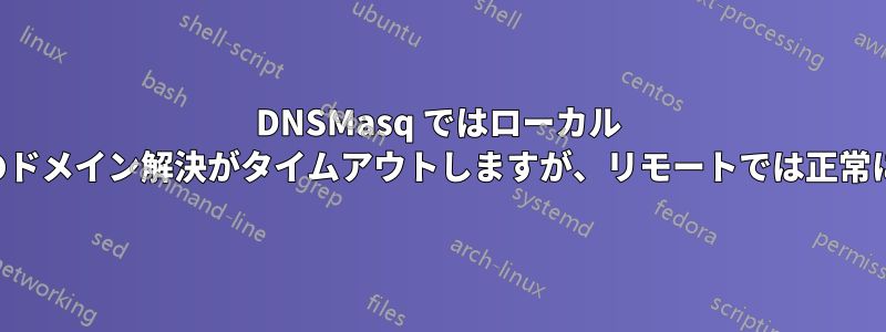 DNSMasq ではローカル ネットワークのドメイン解決がタイムアウトしますが、リモートでは正常に動作します。