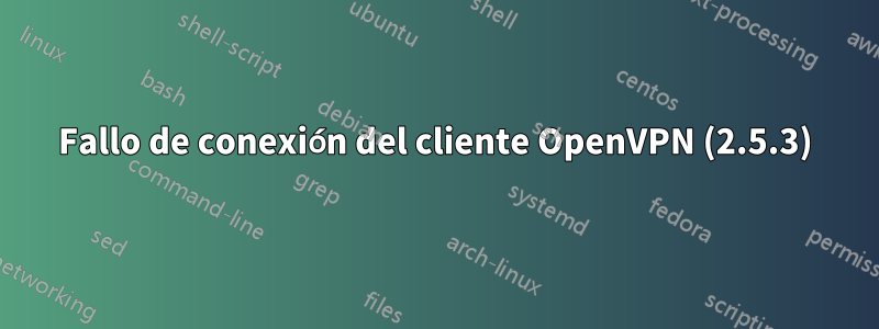 Fallo de conexión del cliente OpenVPN (2.5.3)