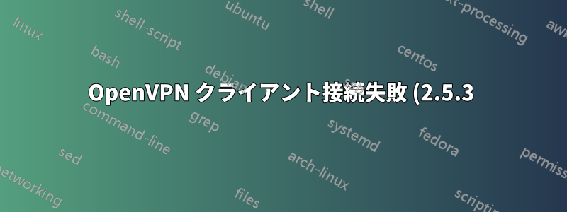 OpenVPN クライアント接続失敗 (2.5.3)