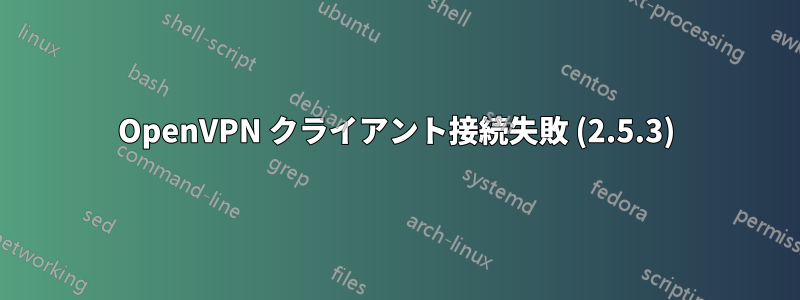 OpenVPN クライアント接続失敗 (2.5.3)