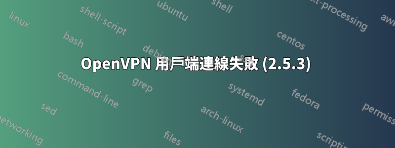 OpenVPN 用戶端連線失敗 (2.5.3)