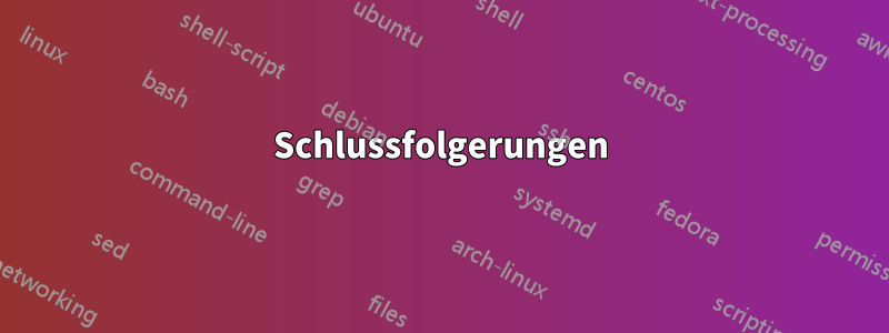 Schlussfolgerungen