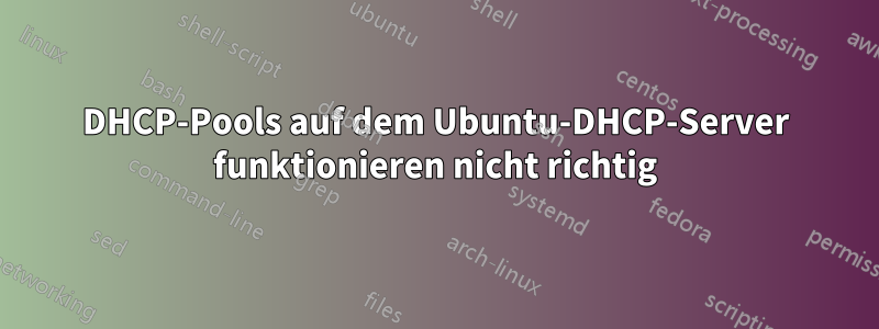 DHCP-Pools auf dem Ubuntu-DHCP-Server funktionieren nicht richtig