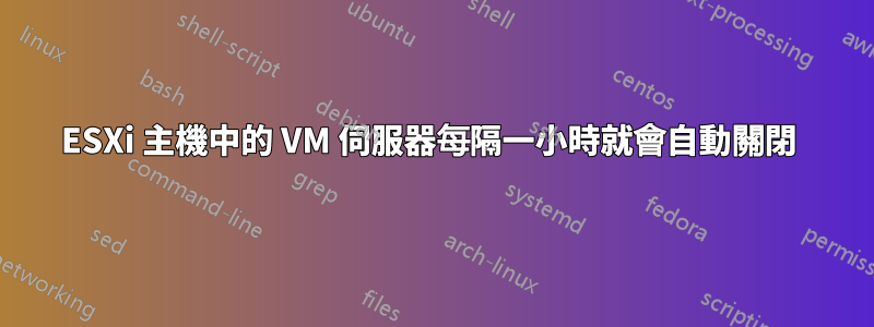 ESXi 主機中的 VM 伺服器每隔一小時就會自動關閉 