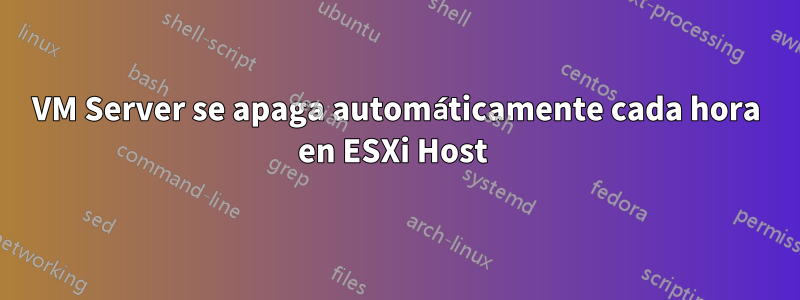 VM Server se apaga automáticamente cada hora en ESXi Host 