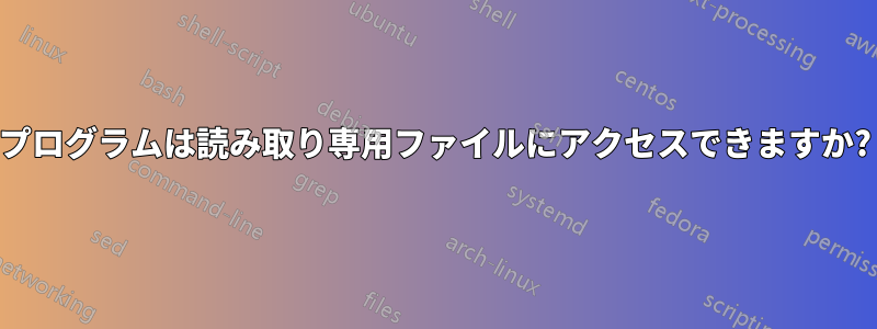 プログラムは読み取り専用ファイルにアクセスできますか?