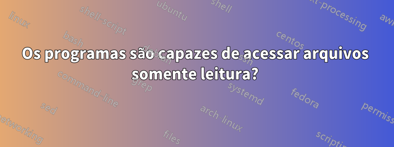 Os programas são capazes de acessar arquivos somente leitura?