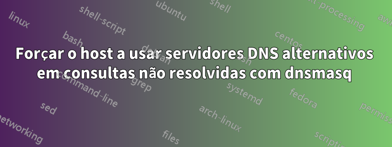 Forçar o host a usar servidores DNS alternativos em consultas não resolvidas com dnsmasq