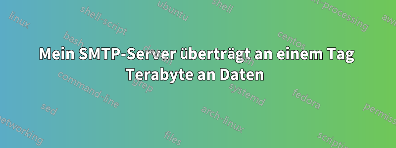 Mein SMTP-Server überträgt an einem Tag Terabyte an Daten 