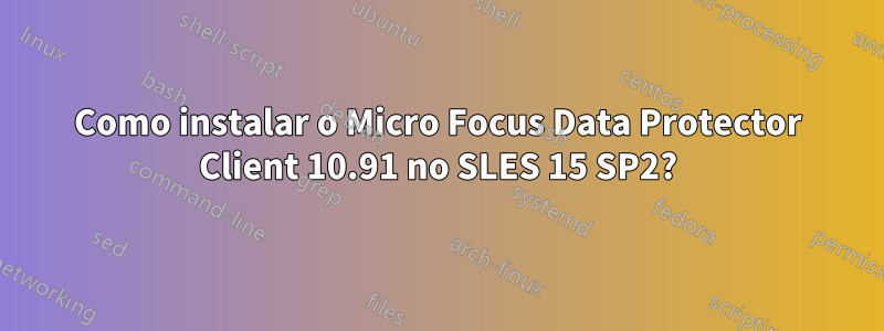 Como instalar o Micro Focus Data Protector Client 10.91 no SLES 15 SP2?