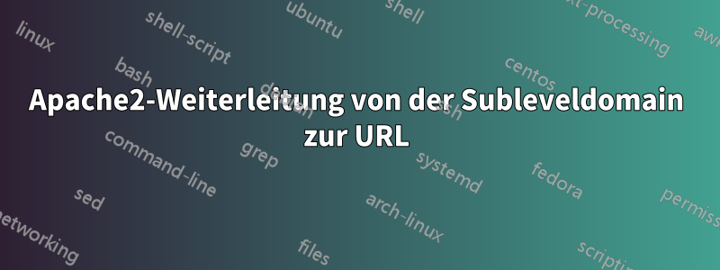 Apache2-Weiterleitung von der Subleveldomain zur URL