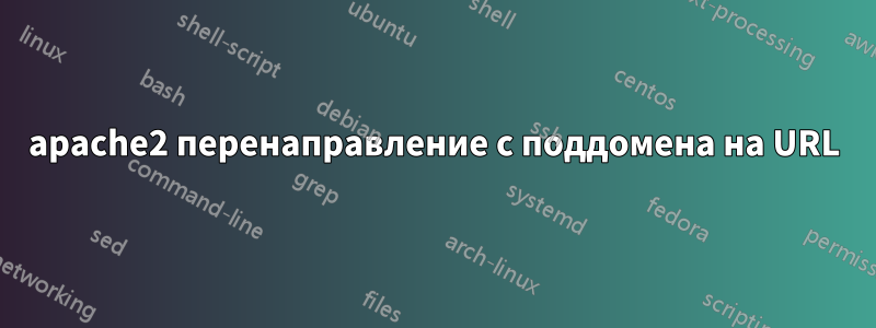 apache2 перенаправление с поддомена на URL