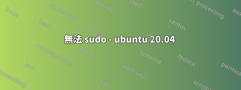 無法 sudo - ubuntu 20.04