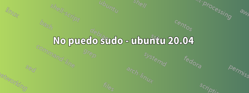 No puedo sudo - ubuntu 20.04