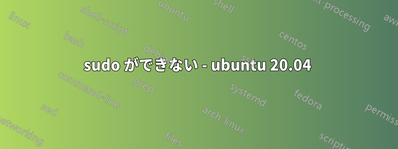 sudo ができない - ubuntu 20.04