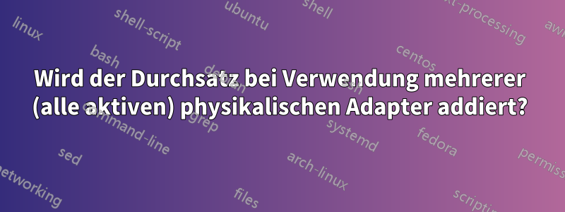 Wird der Durchsatz bei Verwendung mehrerer (alle aktiven) physikalischen Adapter addiert?