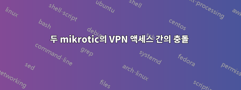 두 mikrotic의 VPN 액세스 간의 충돌