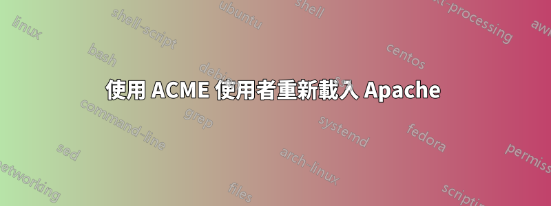 使用 ACME 使用者重新載入 Apache