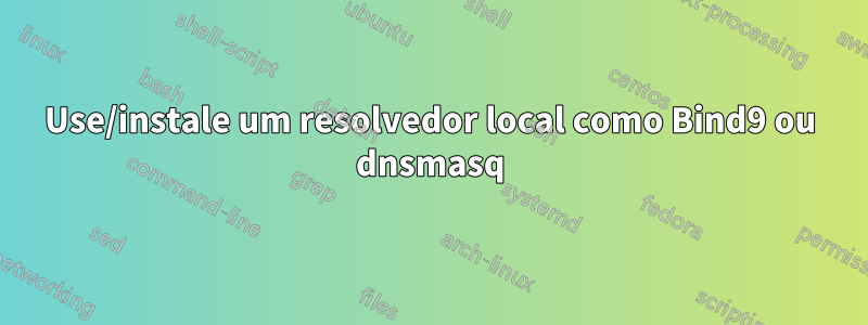 Use/instale um resolvedor local como Bind9 ou dnsmasq