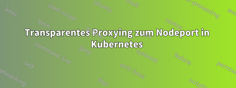 Transparentes Proxying zum Nodeport in Kubernetes