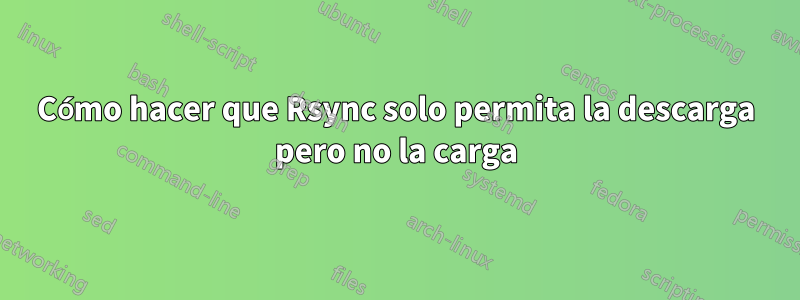 Cómo hacer que Rsync solo permita la descarga pero no la carga