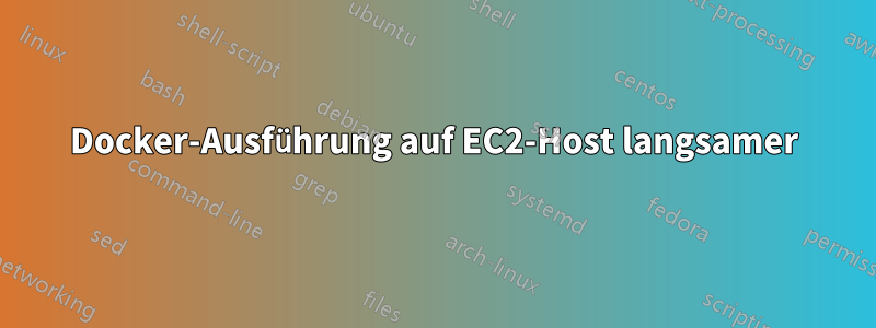 Docker-Ausführung auf EC2-Host langsamer