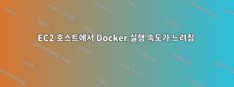 EC2 호스트에서 Docker 실행 속도가 느려짐