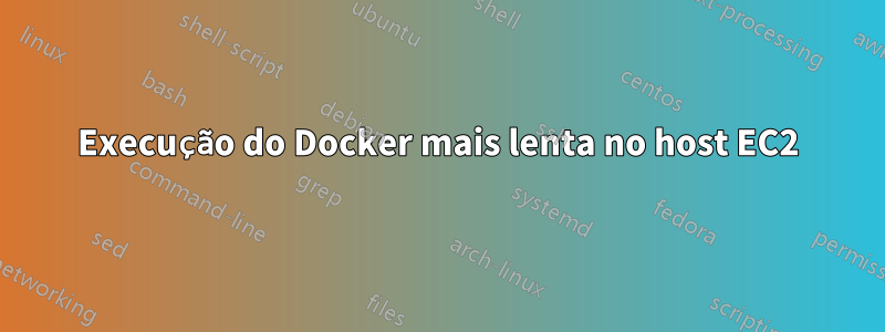 Execução do Docker mais lenta no host EC2