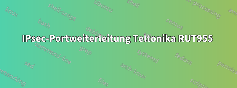 IPsec-Portweiterleitung Teltonika RUT955